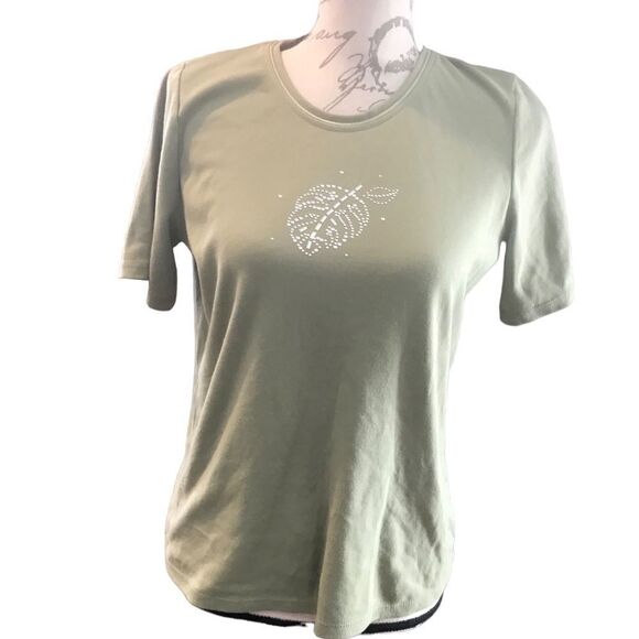 Allison Daley Size S/Pay short sleeve green top - Picture 1 of 9